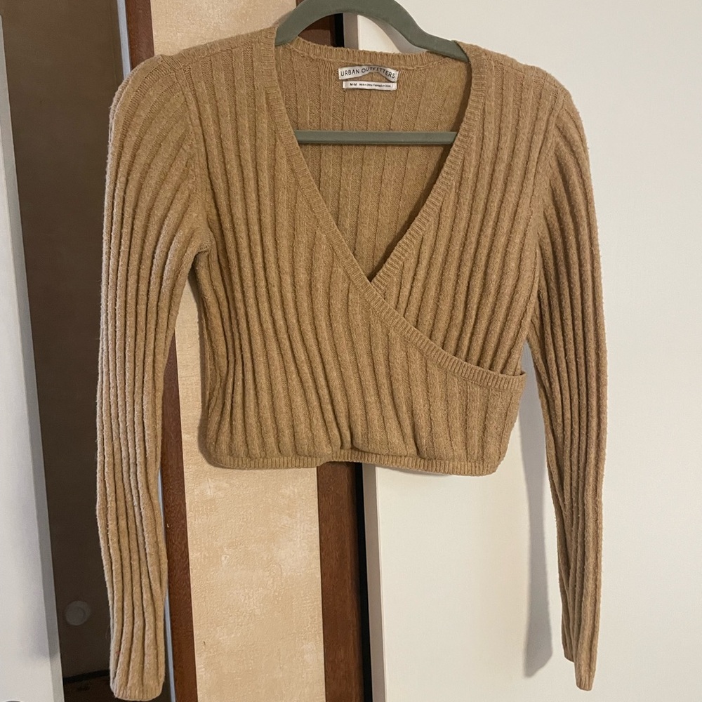 Urban Outfitters Camel V-Neck Sweater